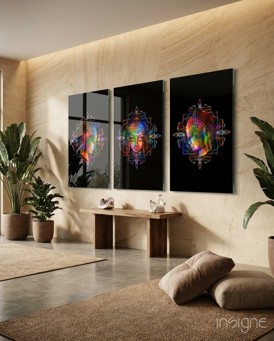 Buddha Mega Glass Wall Art II