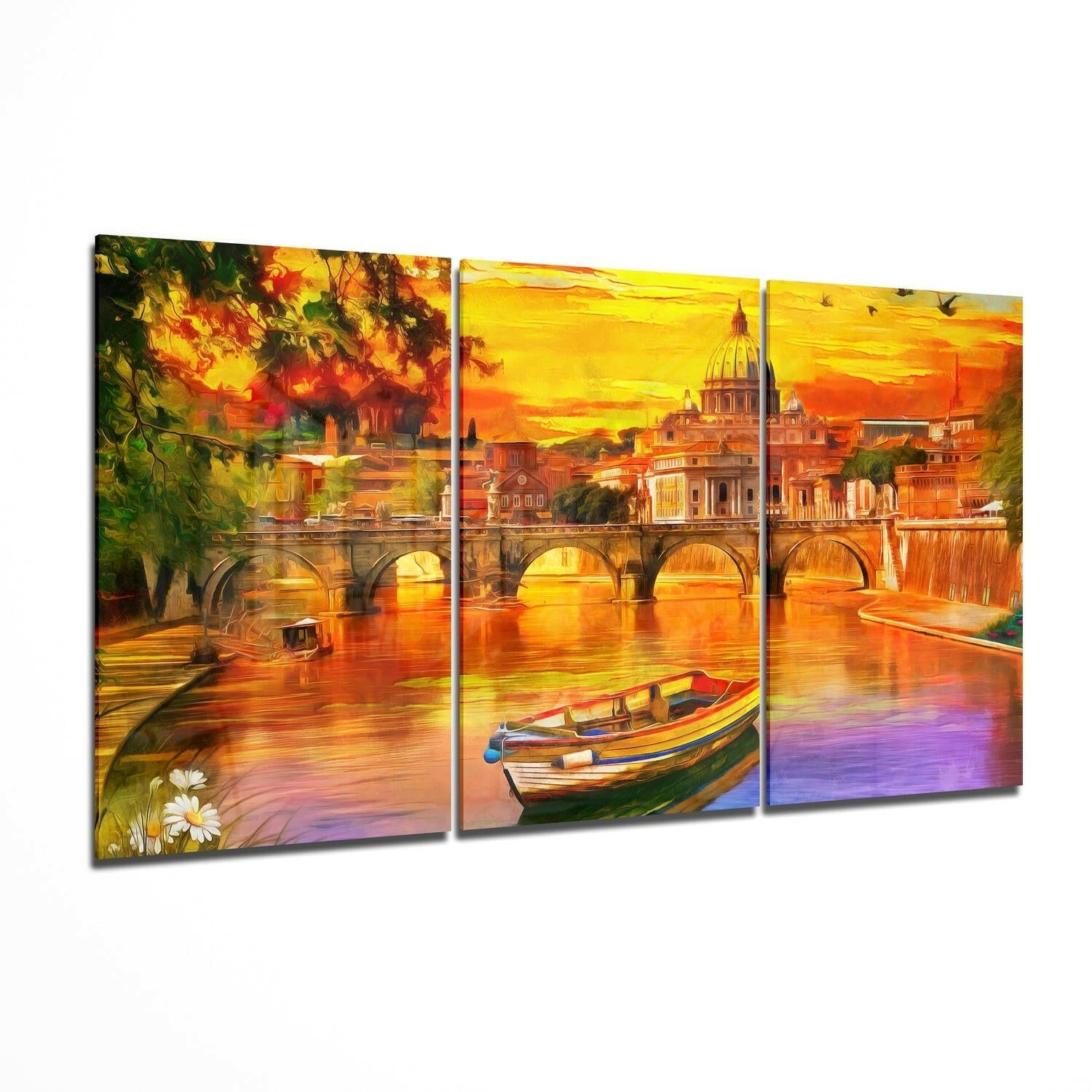 Sunset Glass Wall Art II