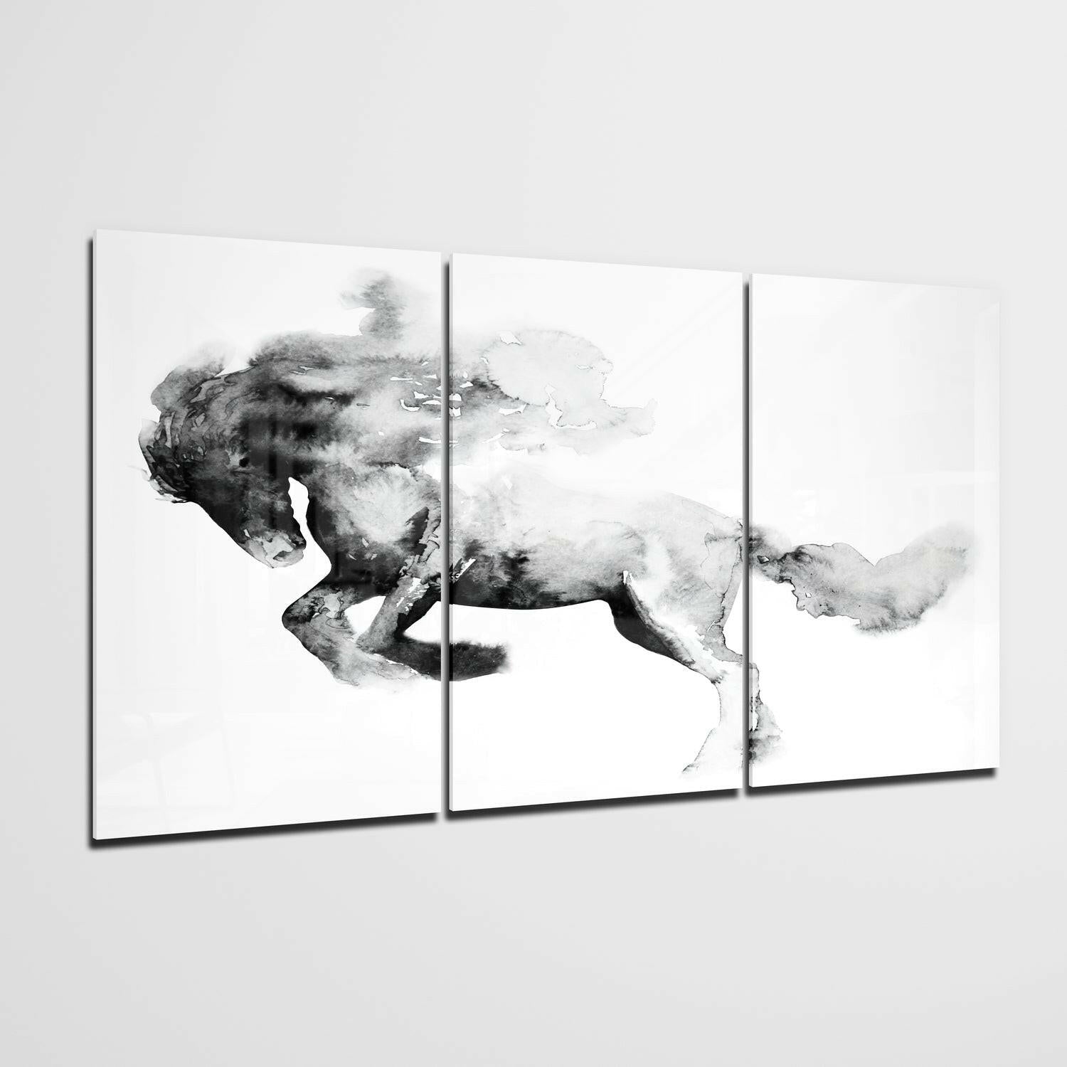Horse Glass Wall Art II