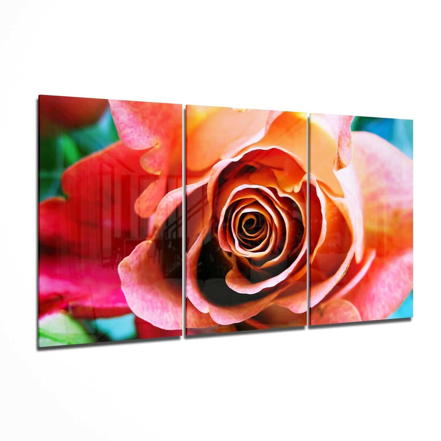 Rose Glass Wall Art II