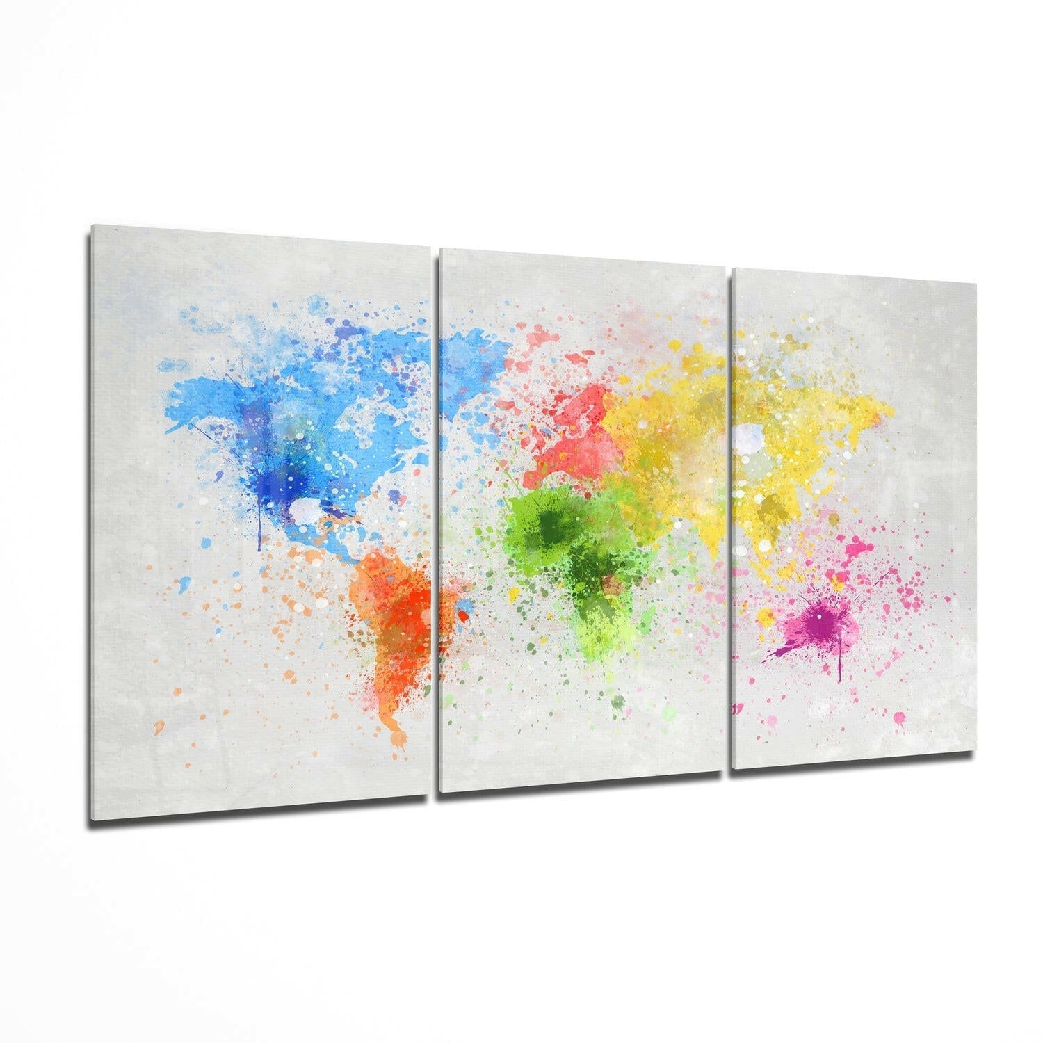World Map Glass Wall Art II