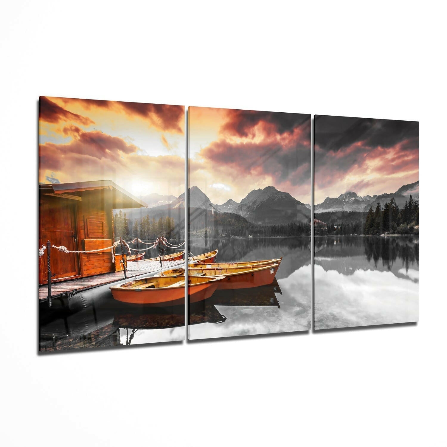 Lake View Glass Wall Art II