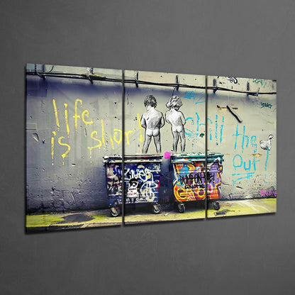 Protest - Banksy Glass Art