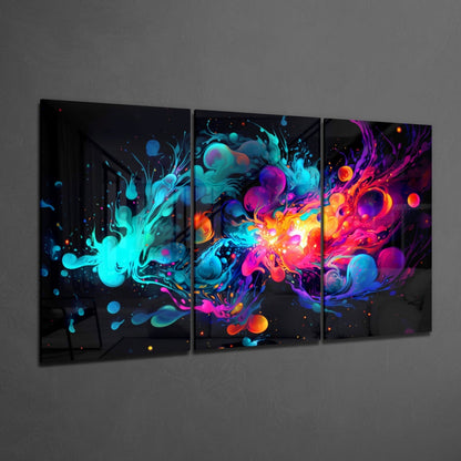 Colorful abstract art on a dark background