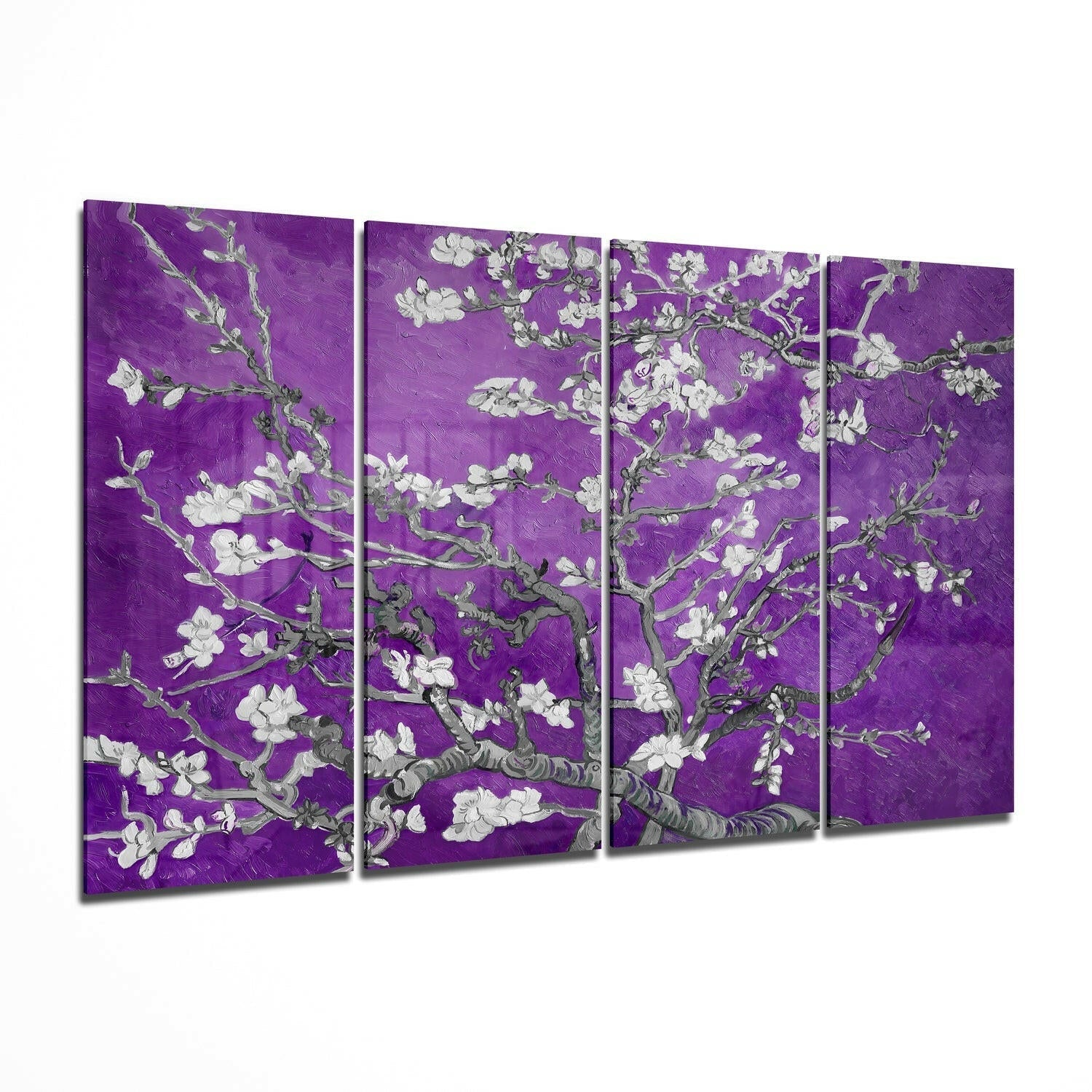 Sakura 4 Pieces Mega Glass Wall Art (59"x36") III