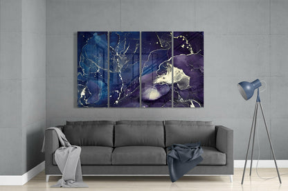 Marble 4 Pieces Mega Glass Wall Art (59"x36")