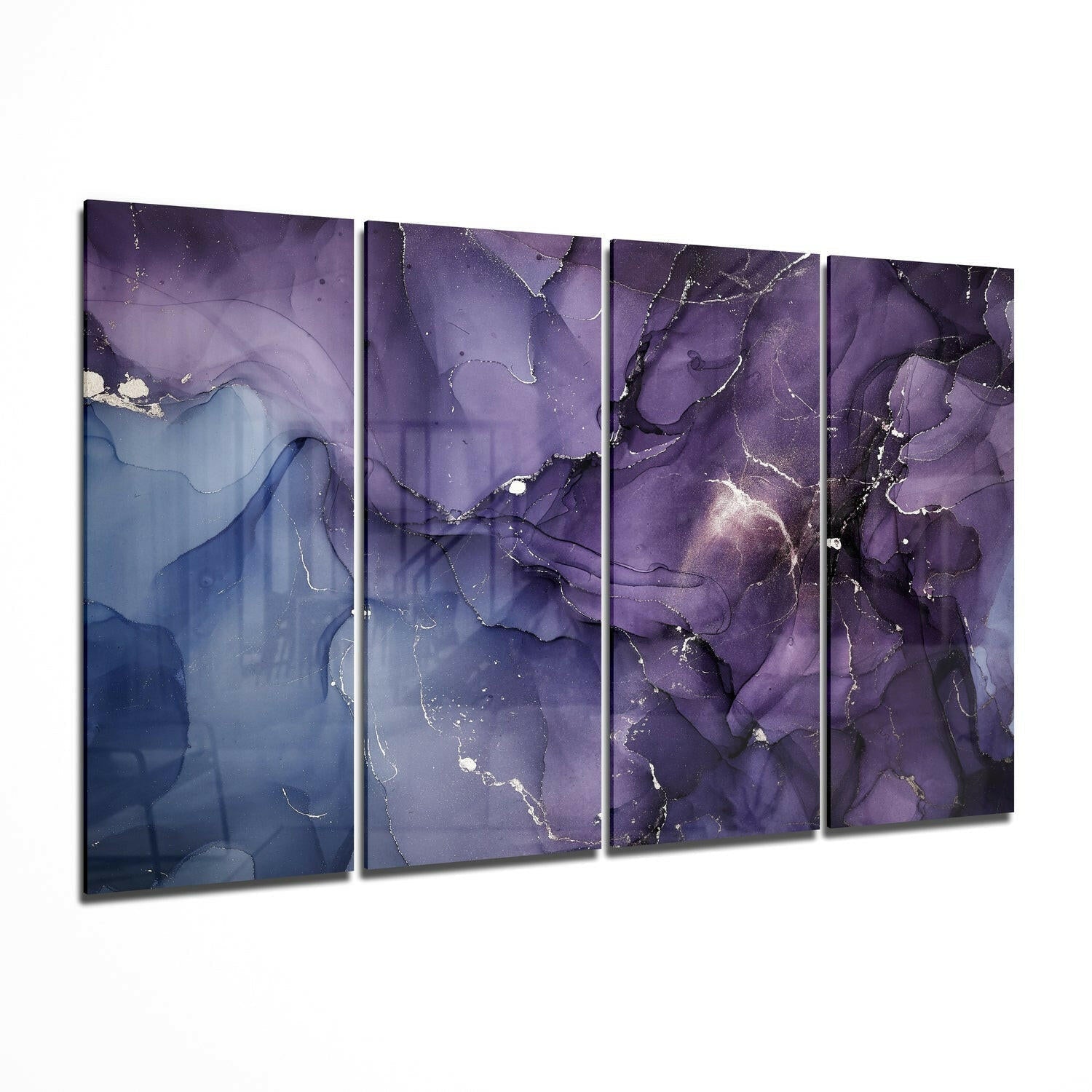 Marble XI 4 Pieces Mega Glass Wall Art (59"x36")