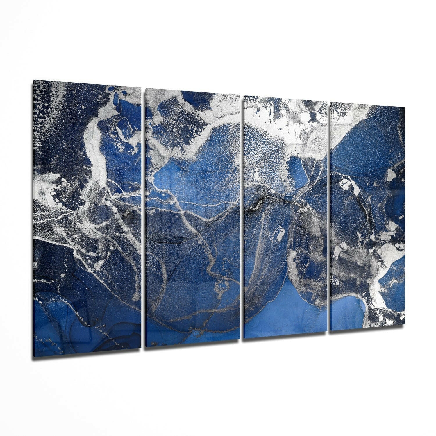 Marble XIV 4 Pieces Mega Glass Wall Art (59"x36")