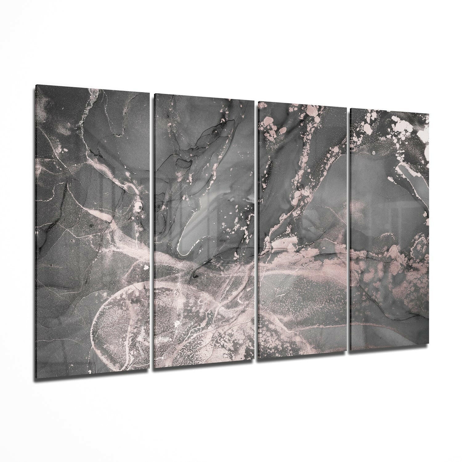 Marble X 4 Pieces Mega Glass Wall Art (59"x36")