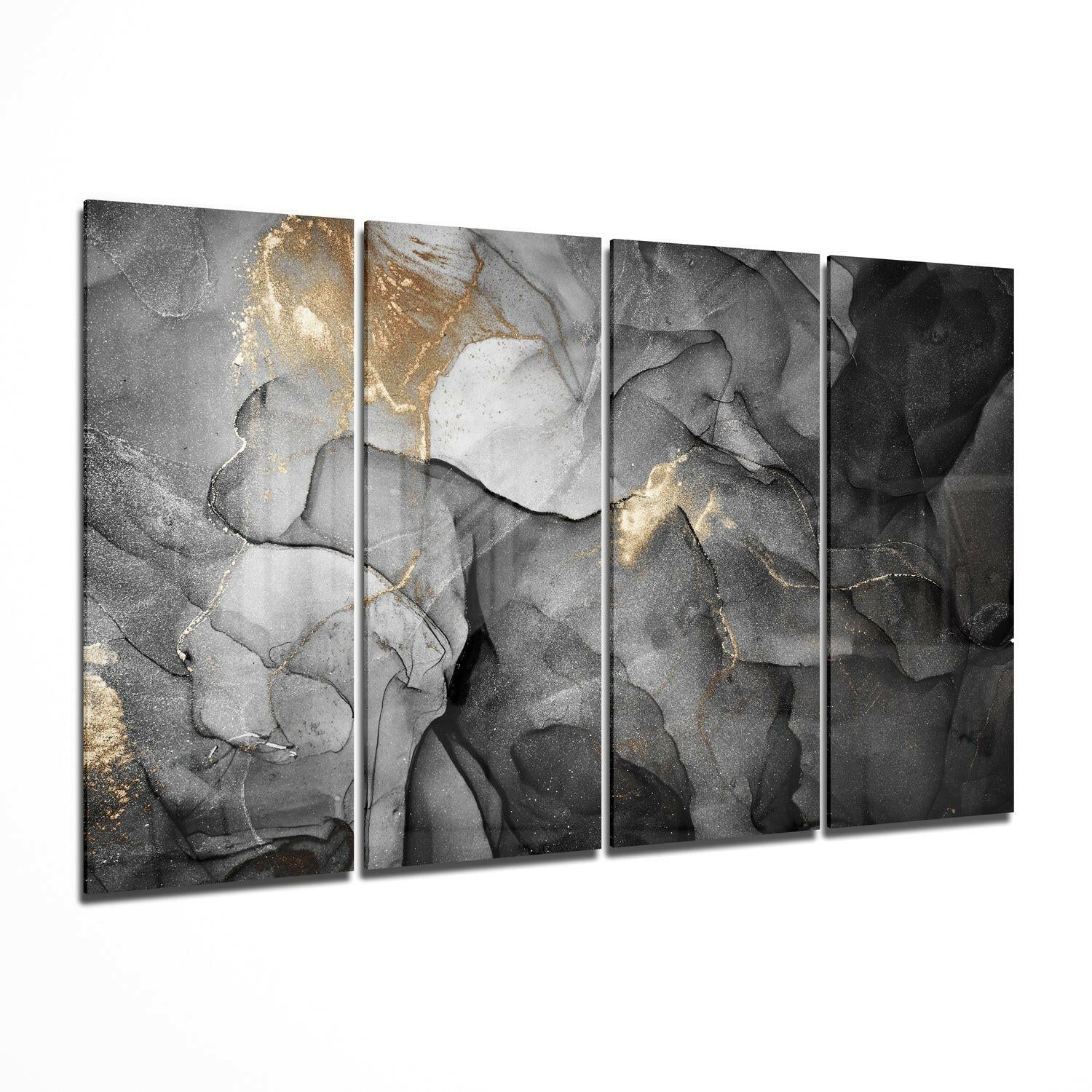 Marble XII 4 Pieces Mega Glass Wall Art (59"x36")