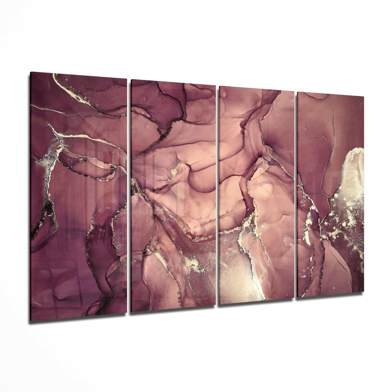 Marble XVII 4 Pieces Mega Glass Wall Art (59"x36")
