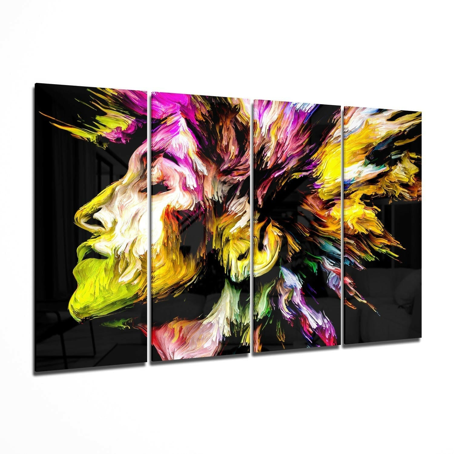 Feel the Music 4 Pieces Mega Glass Wall Art (59"x36") III