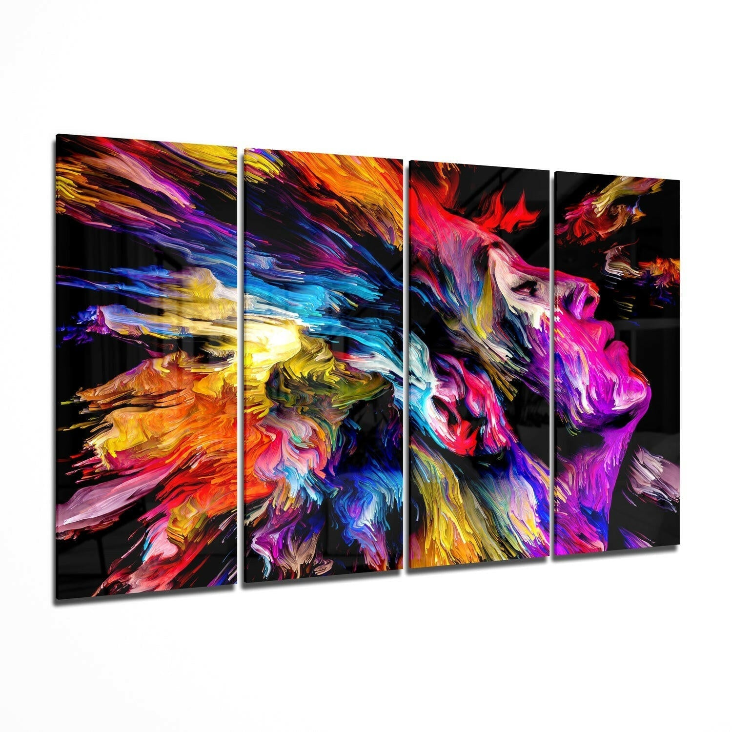 Feel the Music 4 Pieces Mega Glass Wall Art (59"x36") II
