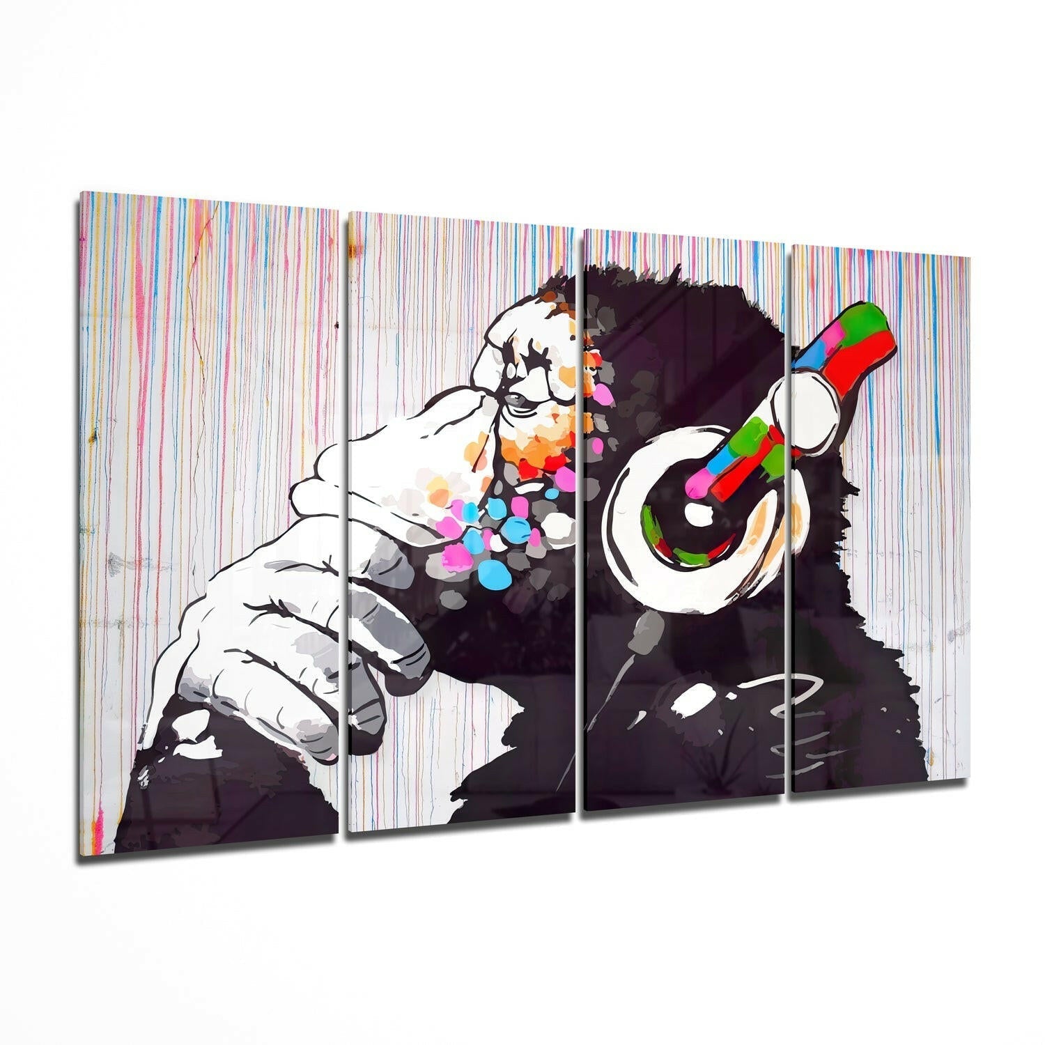 Feel the Music 4 Pieces Mega Glass Wall Art (59"x36") IV