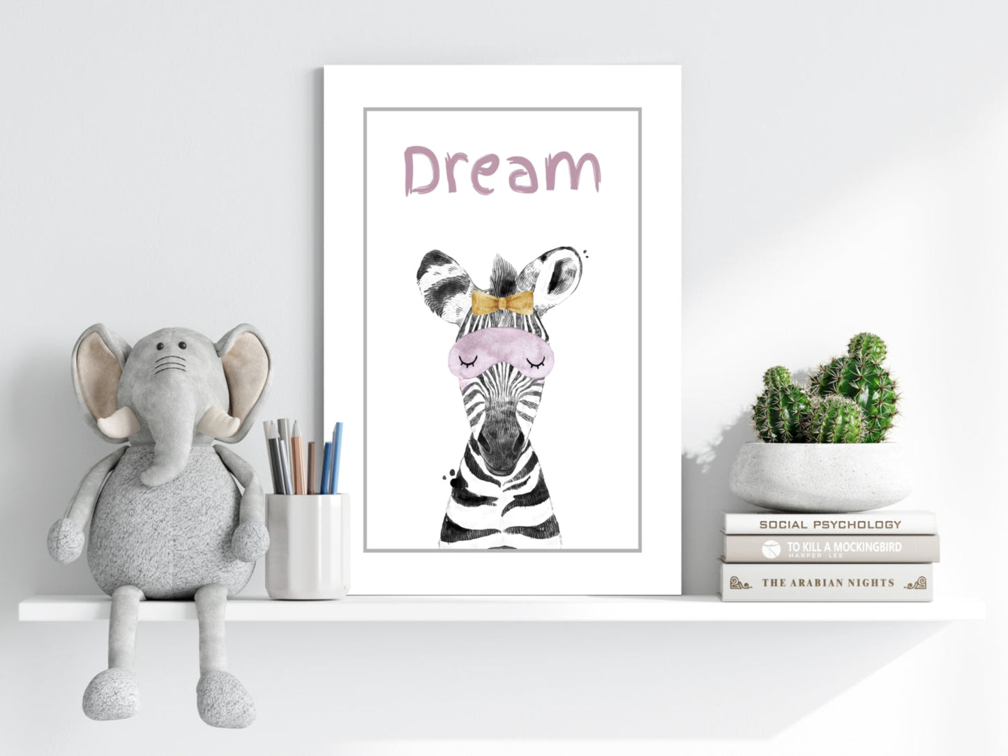 Sleep Mask Zebra Dream Nursery Aluminum Print