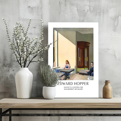 Sunlit Cafeteria Window Aluminum Print