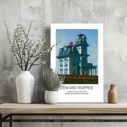 Victorian House by Railroad Aluminum Print