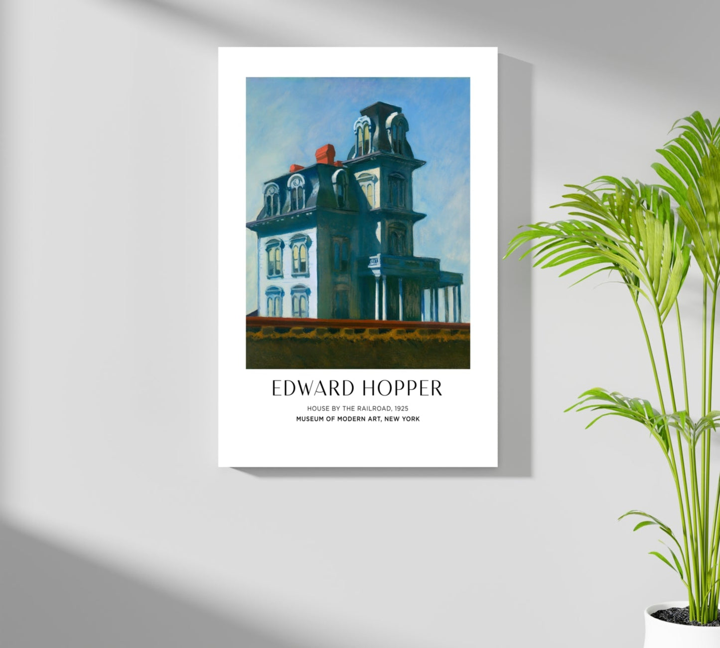 Victorian House by Railroad Aluminum Print