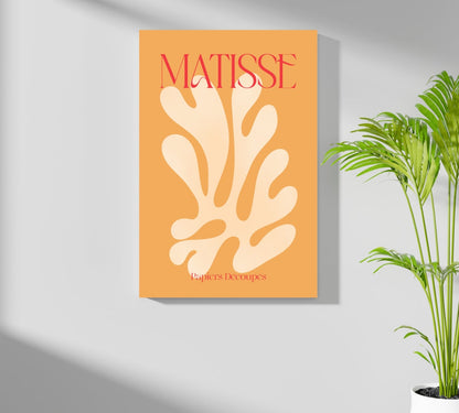 Matisse Orange Cut Paper Coral Leaf Shape Aluminum Print