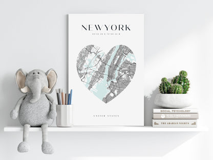 New York V1 Aluminum Print