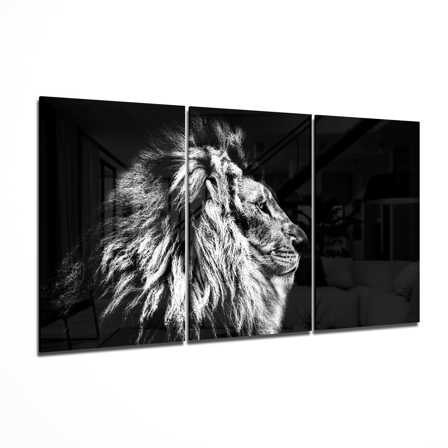 Lion II Mega Glass Wall Art