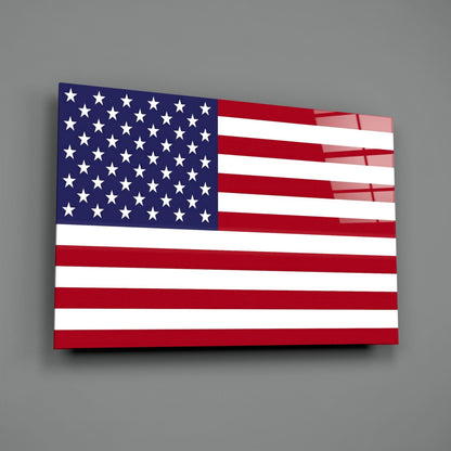 Flag of the United States Glass Wall Art